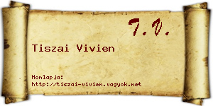 Tiszai Vivien névjegykártya