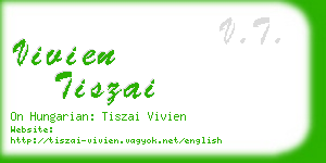 vivien tiszai business card